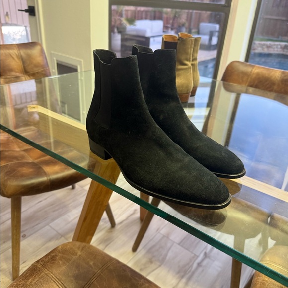 Yves Saint Laurent Black Suede Men's Boots - Picture 1 of 2
